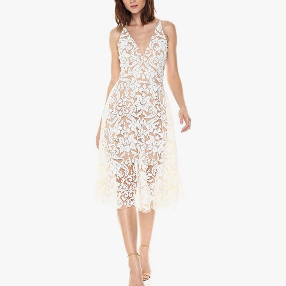 Dress the Population White Lace Dress